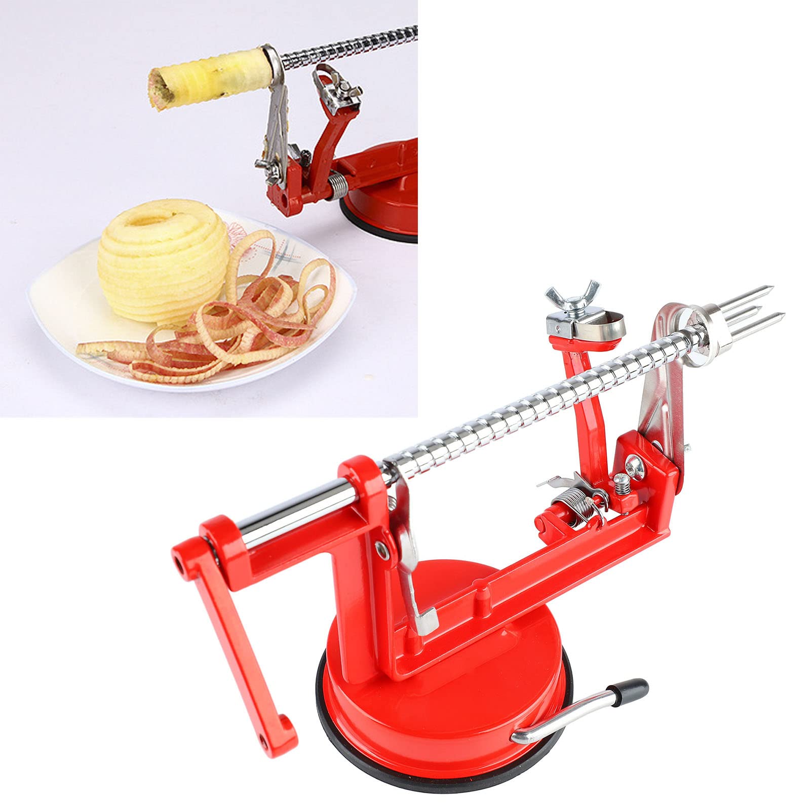 Peladora Eléctrica Multifuncional para el Hogar, Peladora de Patatas y Frutas, Herramienta de Cocina, Peladora de Peras con 8 Cuñas, Rebanadora de Manzanas y Descorazonadora,