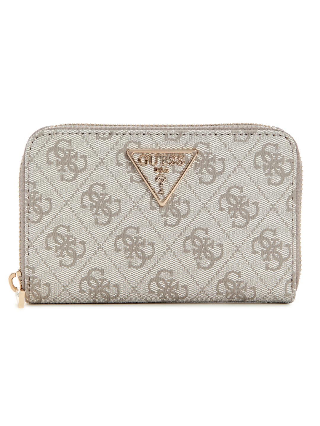 Dark Taupe Logo Geometric Laurel Medium Zip Around Wallet-image-27