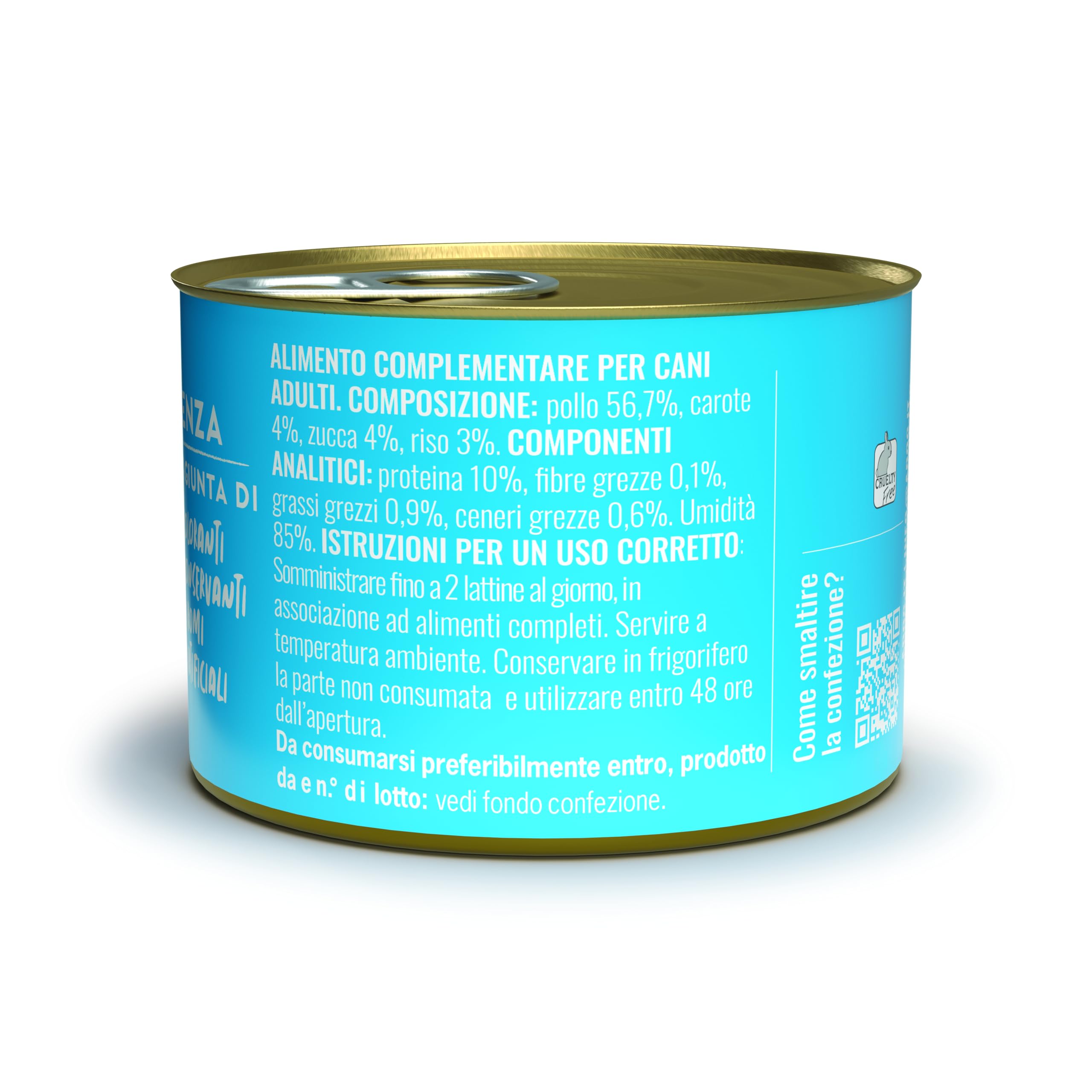 ADoC Dog Cibo Umido per Cani MIX 4 - Trancetti di Tonnetto, Filetti di Pollo, Anatra e Manzo - 24 Lattine da 170gr