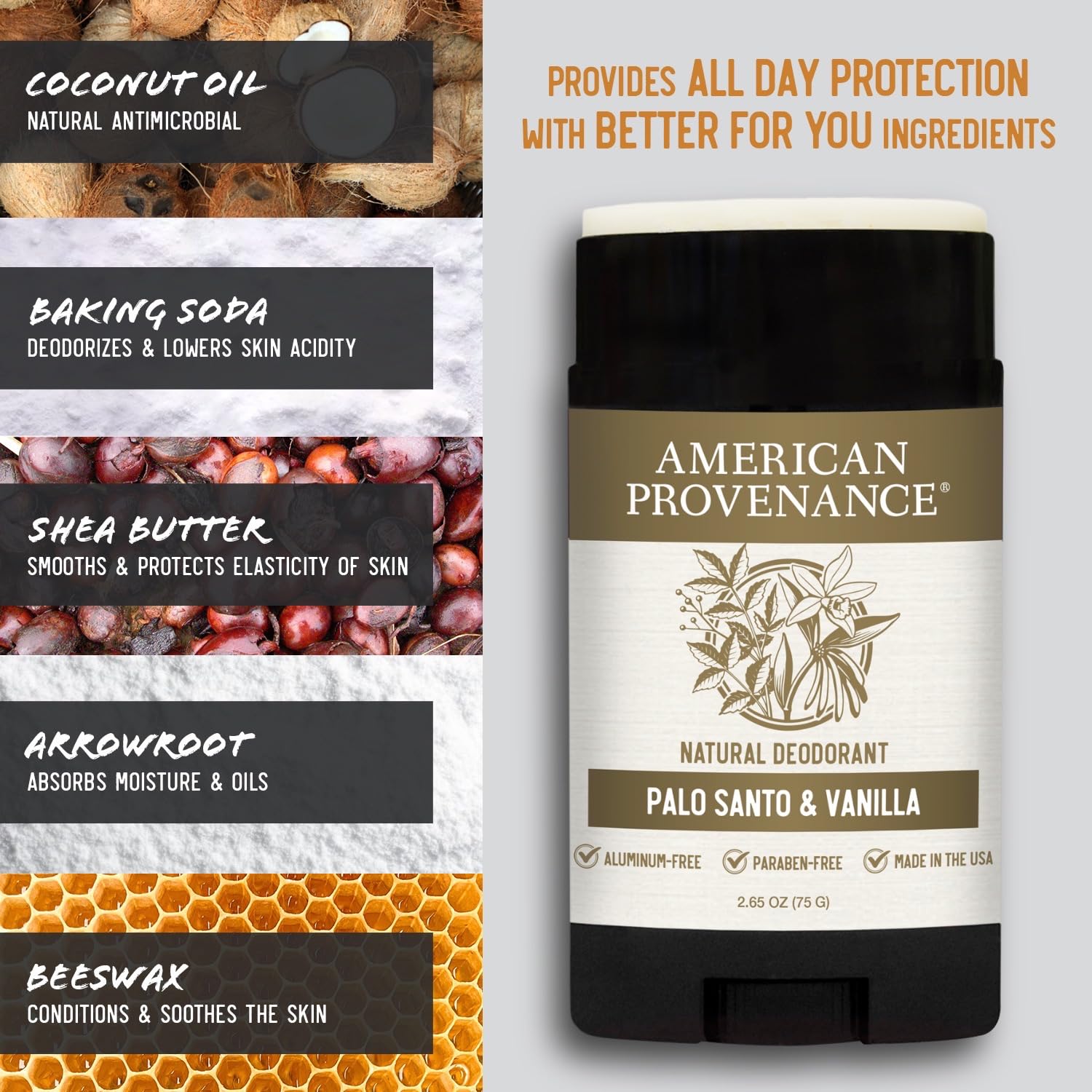 American Provenance Bourbon & Vetiver, Palo Santo & Vanilla and Ylang Ylang & Clove Deodorant Bundle