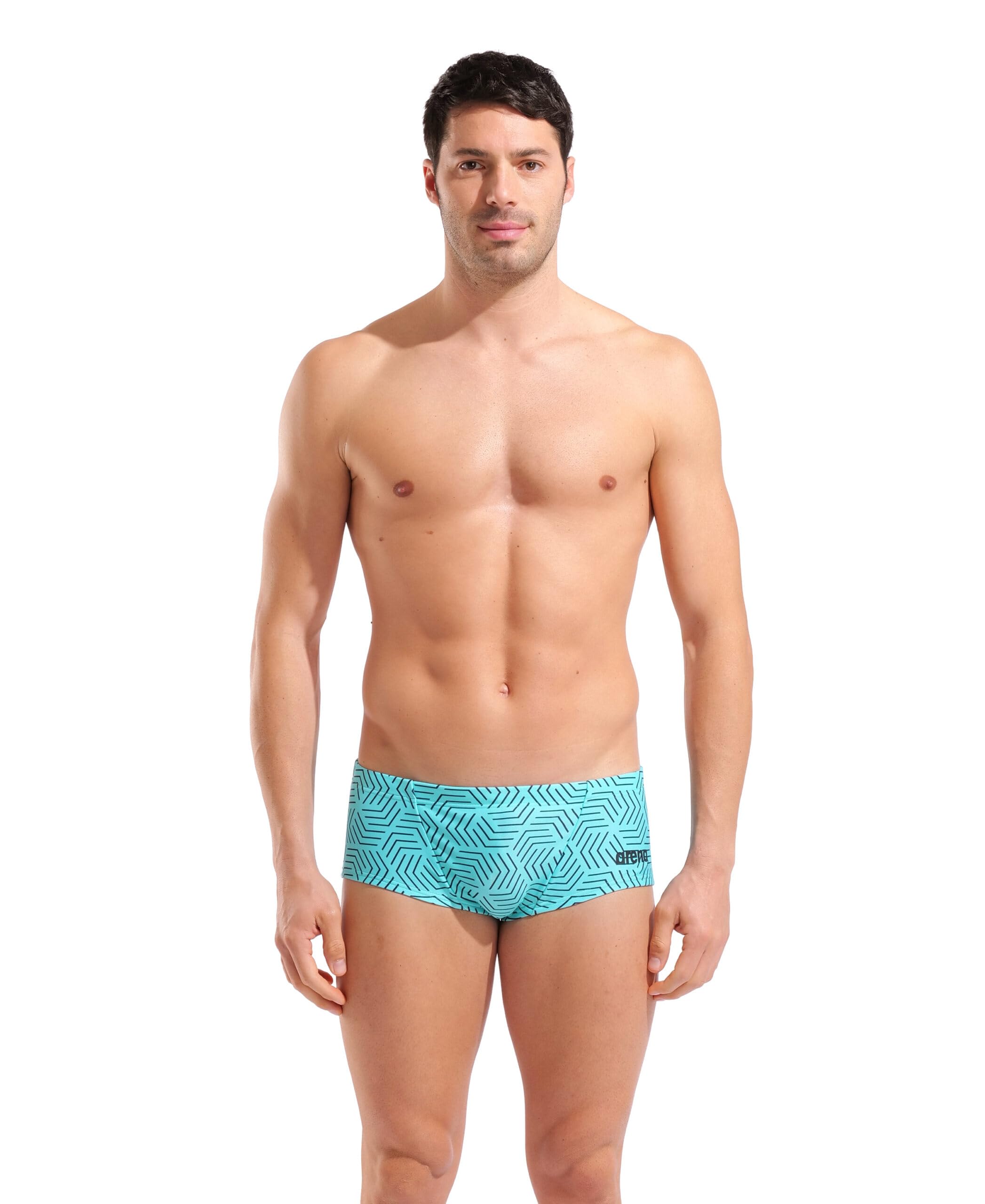 ARENA Costume Uomo Alto Trunk Swim Low Waist Nuoto Piscina Acqua/Nero Taglia 42 ITA