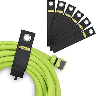 COLSEN Heavy-Duty Storage Straps, 20 inch (6 Pack) – Hook and Loop Extension Cord Holder Organizer for Cables, Ropes, Hoses, Garage, RV, Basement, Workshop, Indoors and Outdoors