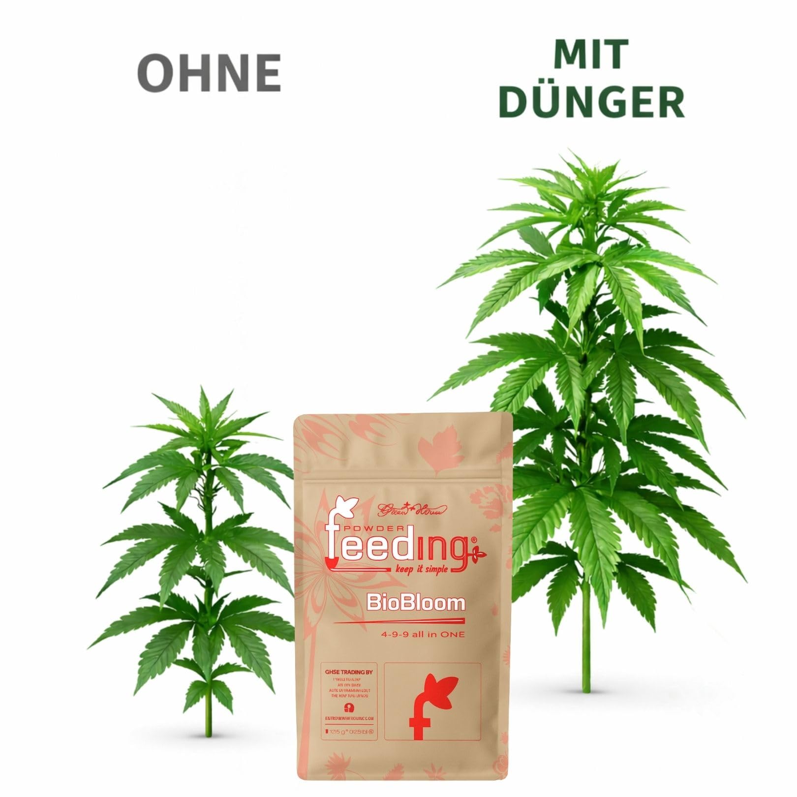 Weedness Green House Feeding Bio Bloom 1 Kg - NPK Dünger Grow Anbau Indoor Erde Flüssigdünger Organischer Bio
