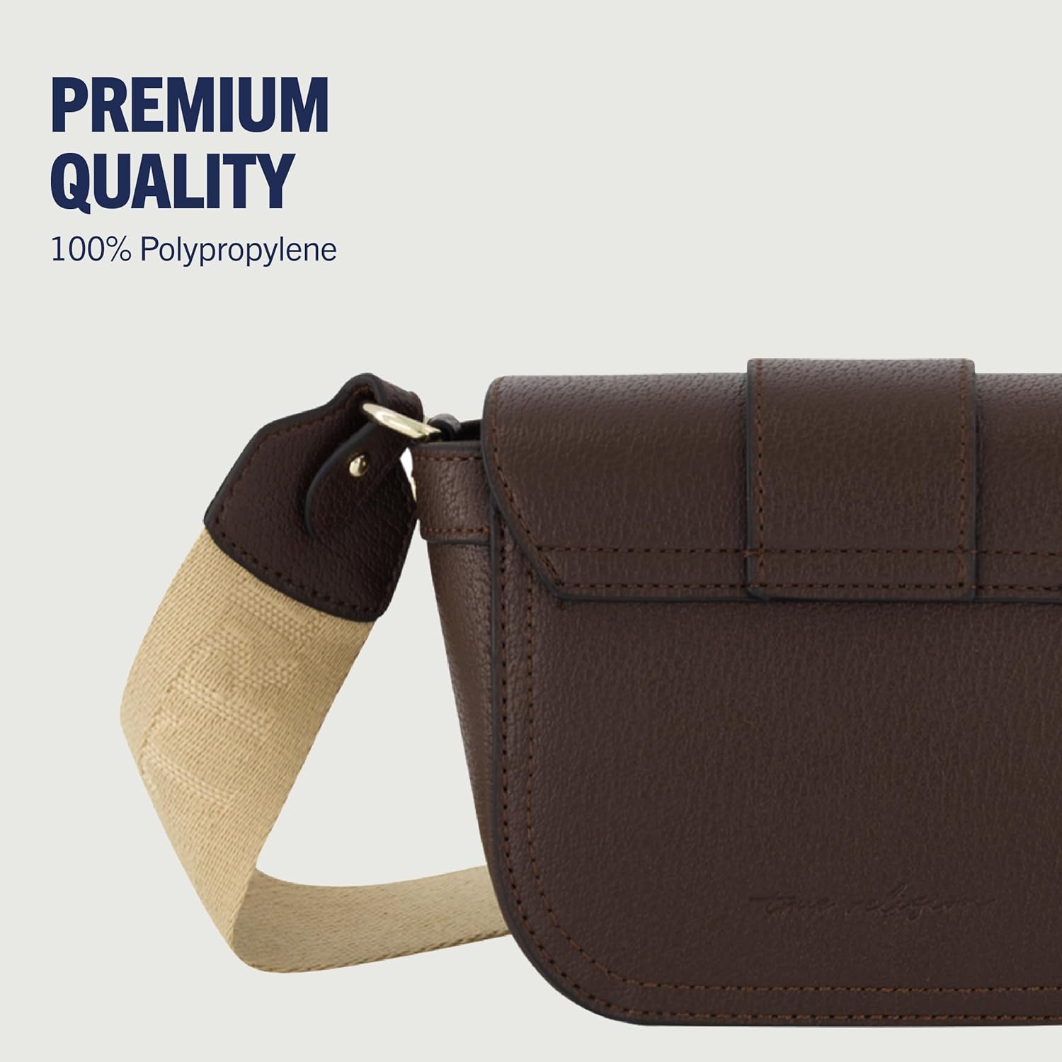 True Religion Women's Crossbody Bag, Mini Flap Adjustable Shoulder Handbag with Horseshoe Logo - Image 5