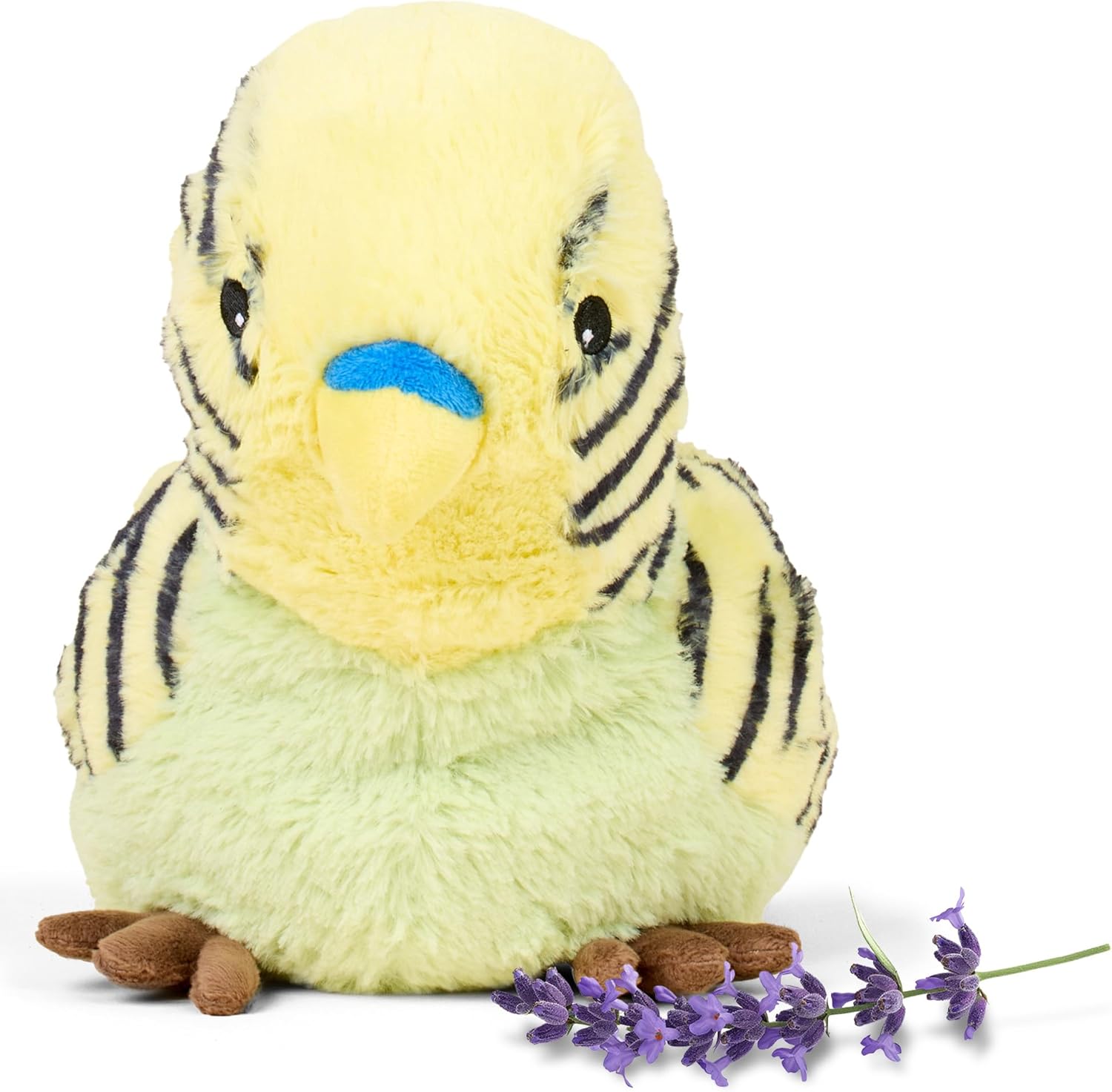 warmies Microwavable & Weighted Stuffed Animals, Green Parakeet - Heated Stuffed Animal Plushie for Warmth & Comfort - Cute Soft Plush Toys for Adults & Children (Boys, Girls, Babies & Toddlers)