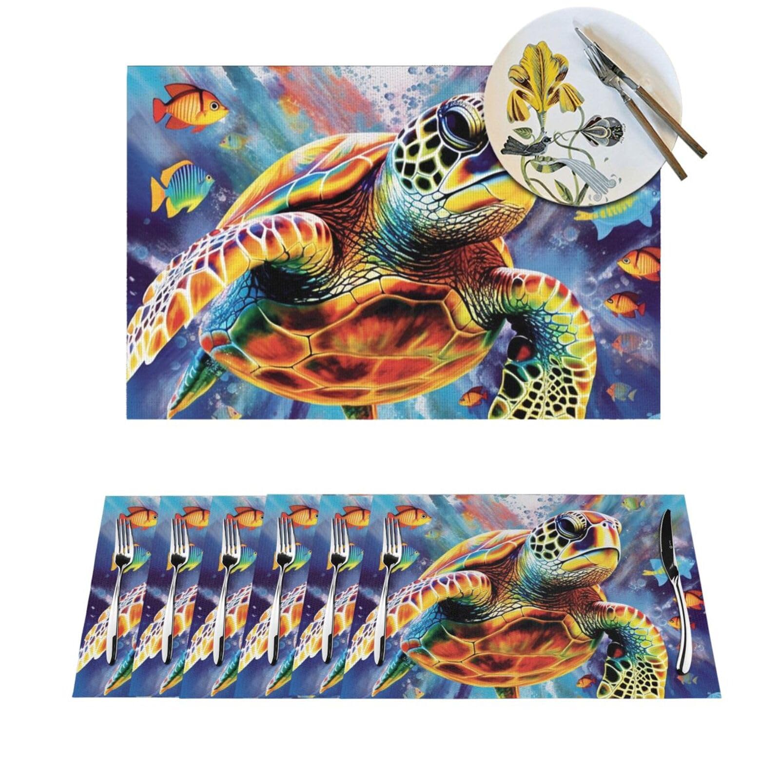 Sets de table en PVC lavables et antidérapants pour repas intérieur extérieur