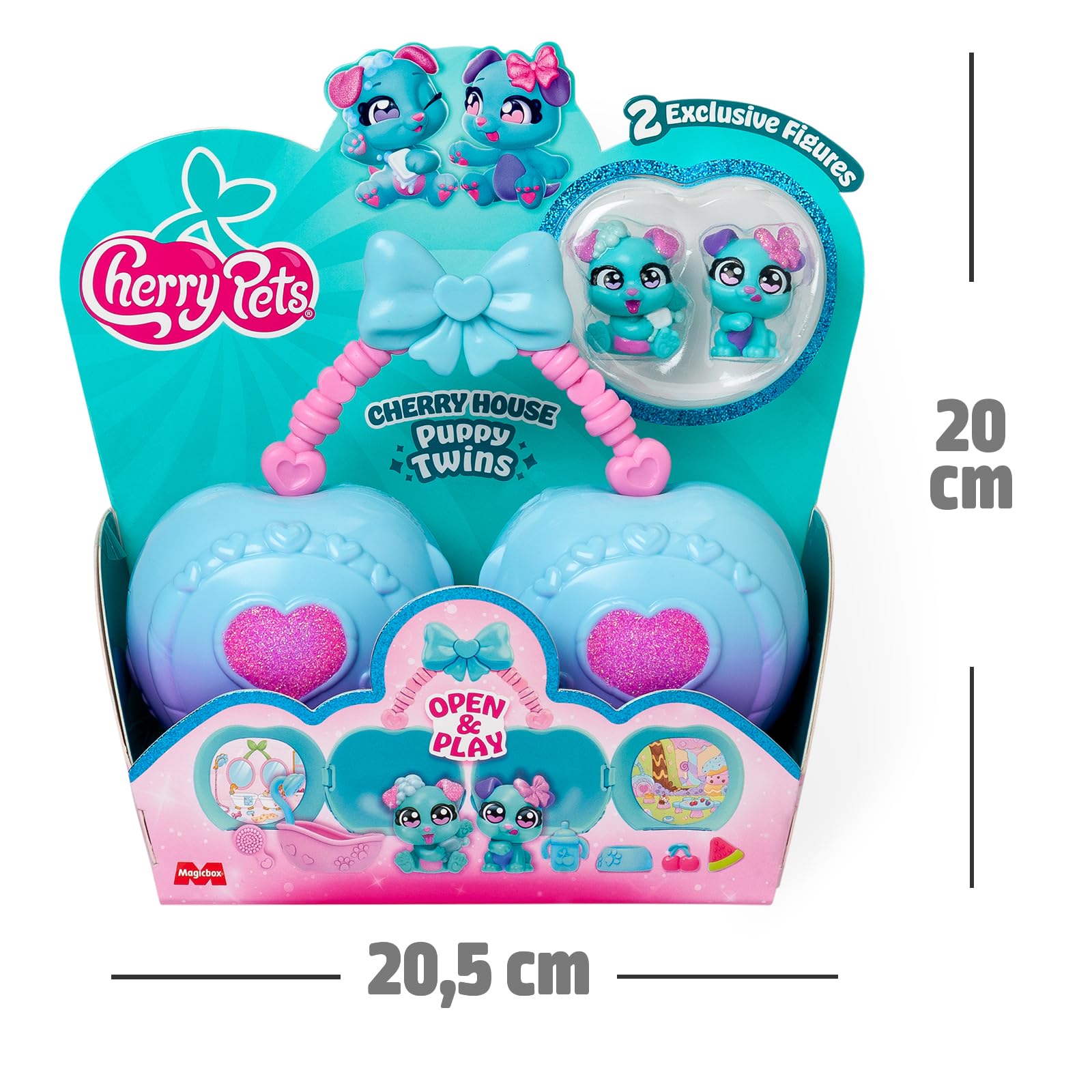 Cherry Pets – Cherry House Puppy Twins. Casita en Forma de Cereza: Incluye 1 Cherry House, 2 Gemelos exclusivos y 6 Accesorios — view 8