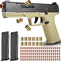 NUOLPIOM Shell Ejecting Toy Gun Pistol - Automatic Soft Bullet Blaster for Kids 8+, Realistic Ejection & Safe Play