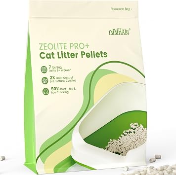 Enhanced Cat Litter Pellets 7 lbs, Generic Litter Refills Exclusively for Shifting Litter Box Systems, Dehydrating Pellets, Zeolite, Long-Lasting Odor Control Non-climping