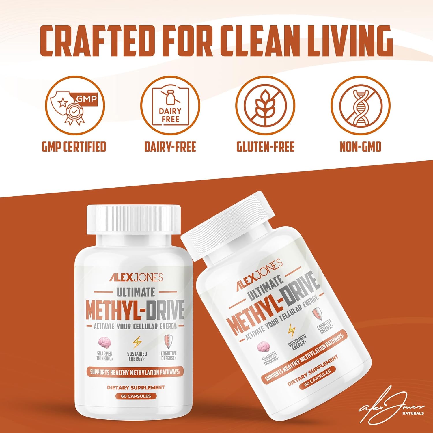 Methyl Drive Vitamin B Methylated Complex Formula – Mitochondrial Support Supplement w/ CoQ10, PQQ Supplement, Magnesium, B Methylated Complex & BioPerine – 60 Capsules - Image 4