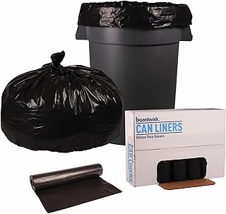 Boardwalk 518 SH-Grade Repro Can Liners, 43x47, 56gal, 1.2mil, Black, 10 Bags per Roll (Case of 10 Rolls)