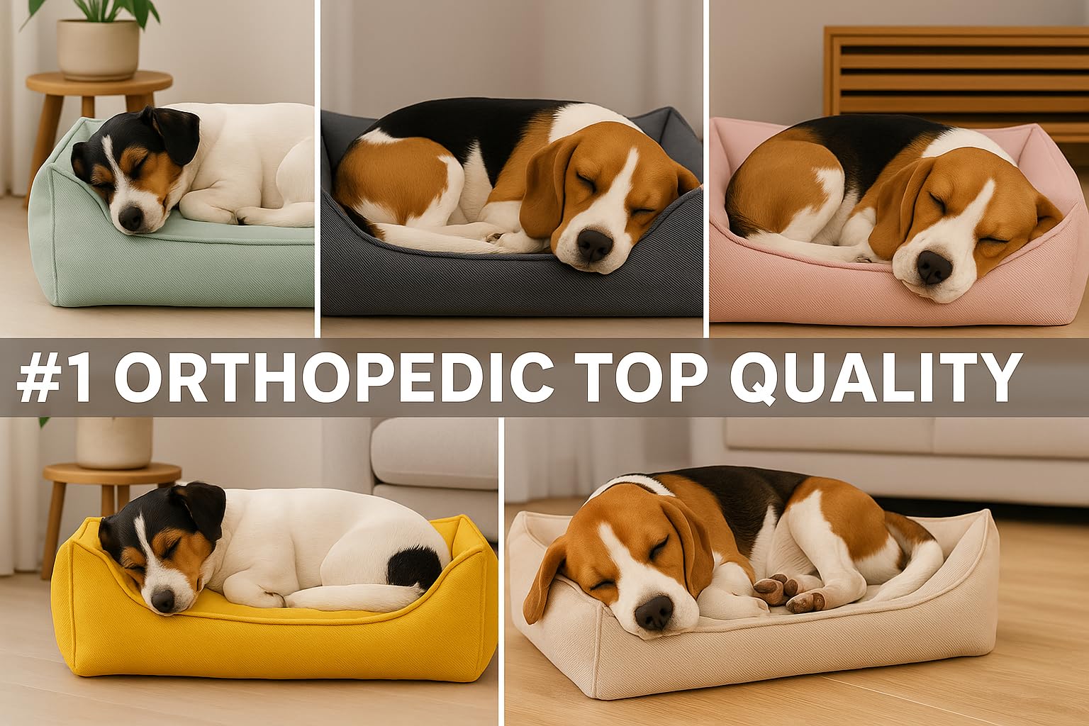 Flamingo Letto Ortopedico per Cani Baldar – Rettangolare, Rosa, 65 cm | Posto letto ergonomico e confortevole per il tuo cane!