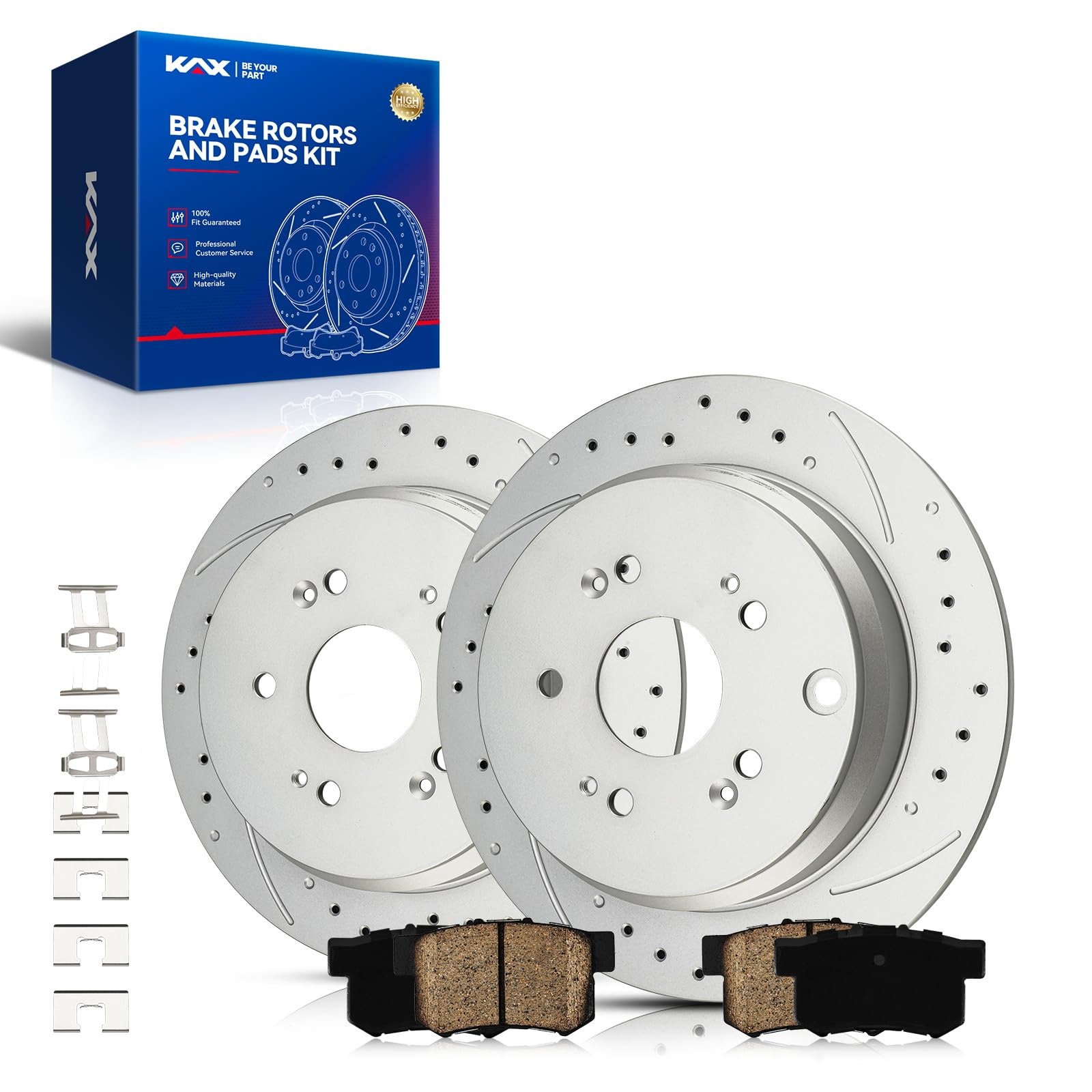 KAX Rear Brake Kit Fits CR-V 2005-2016, RDX 2013-2018, 2010-2012(FWD)
