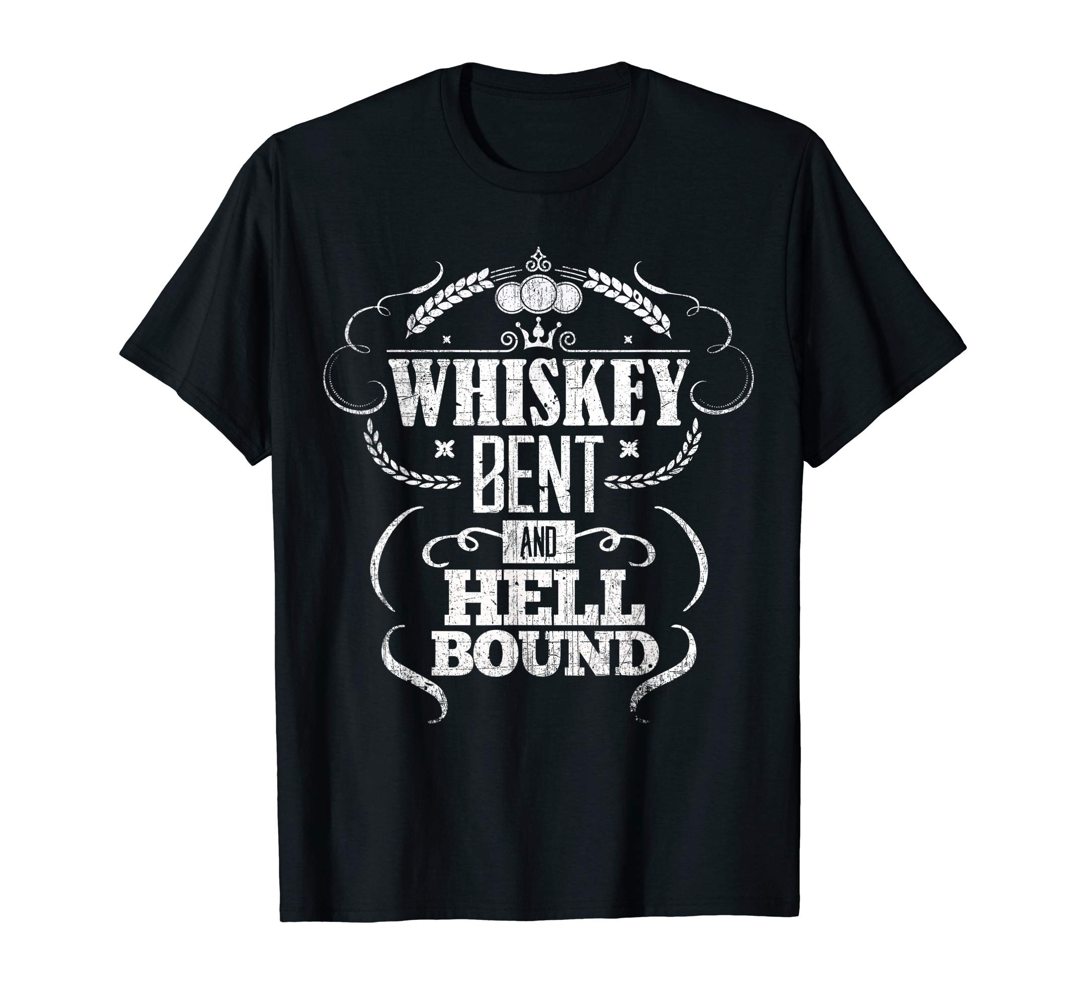 Womens Whiskey Bent and Hell Bound - Bourbon Drinker T-Shirt