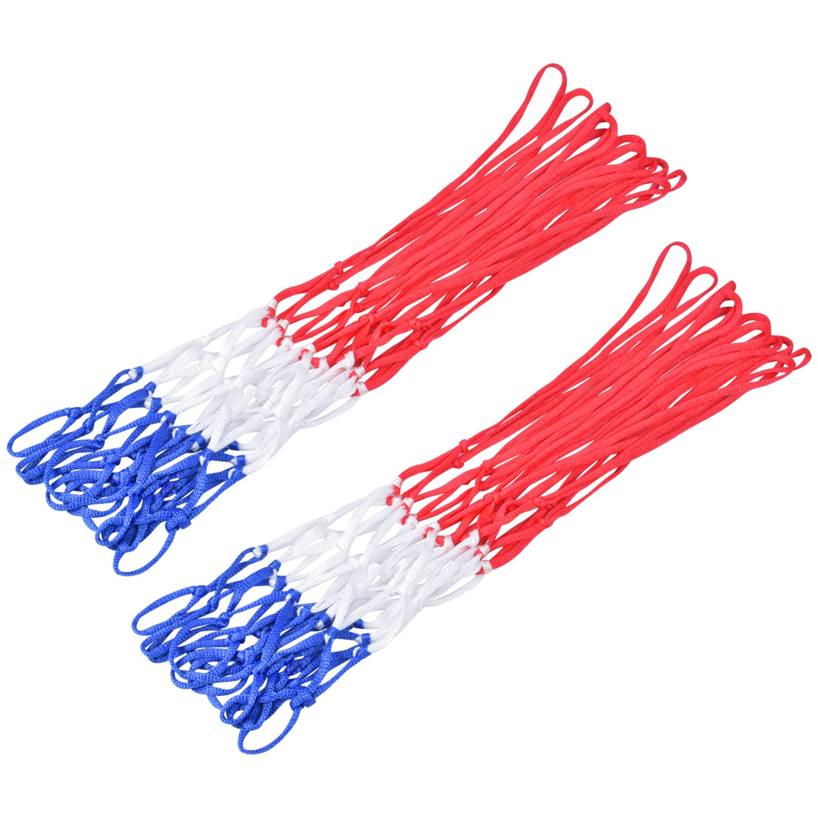 2 reti da basket professionali, rete di ricambio per cesti standard Ø 45 cm, per 12 passanti, in nylon resistente alle intemperie, rete per canestro da basket per tutte le stagioni interni/esterni