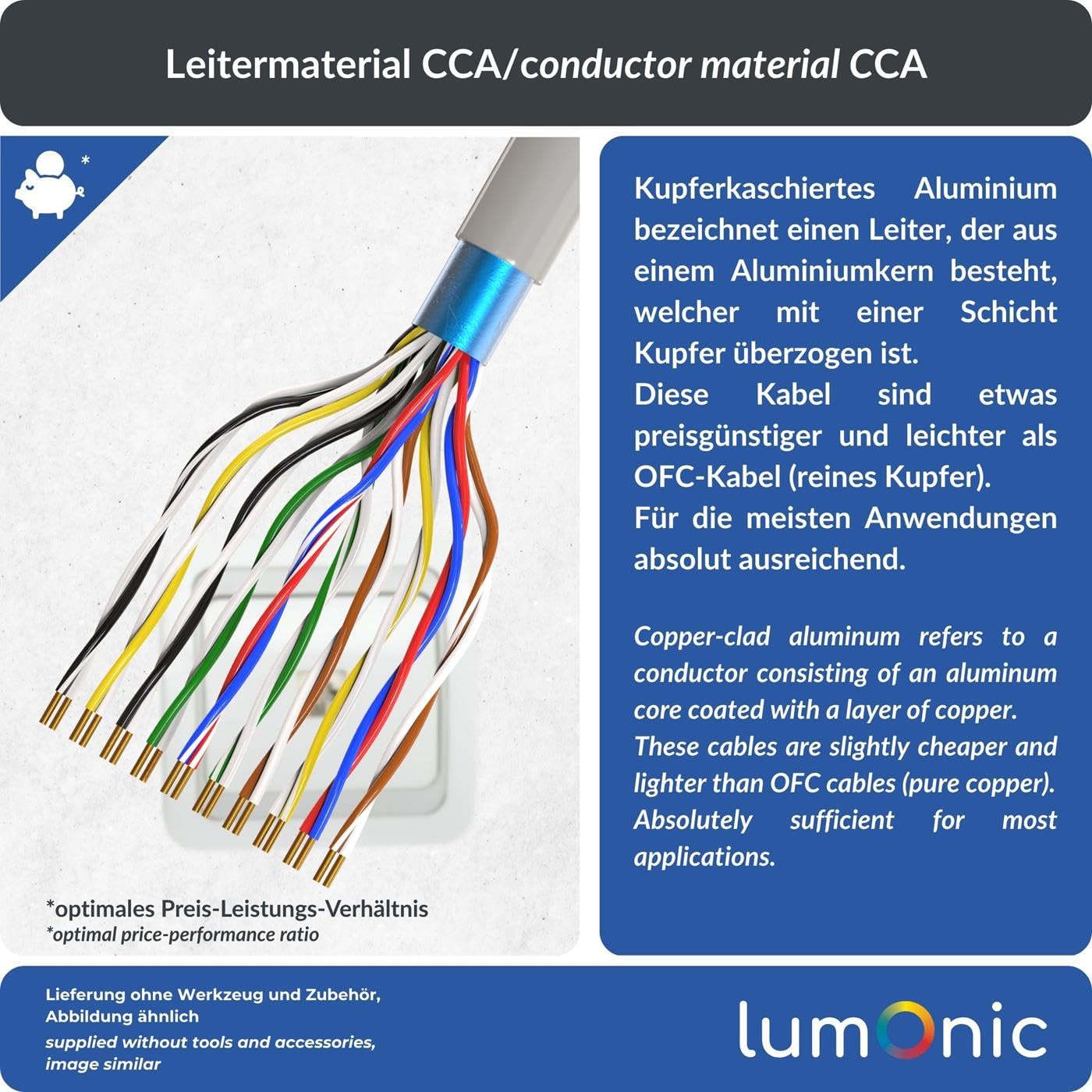 Cable Telefónico Lumonic JYSTY - 25 Metros, 10x2x0.6mm CCA, Gris, Apantallado