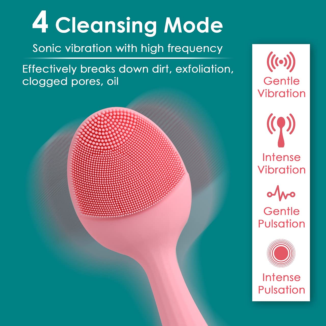 AGARO CM2109 Sonic Facial Cleansing Massager, Smart Facial Cleansing Device with Silicone Brush & Anti-Aging Massager - Waterproof – Sonic Glow Vibration Technology - Lift, Firm, and Tone Skin on Face and Body. AGARO CM2109 Sonic Facial Cleansing Massager, Smart Facial Cleansing Device with Silicone Brush & Anti-Aging Massager - Waterproof – Sonic Glow Vibration Technology - Lift, Firm, and Tone Skin on Face and Body.