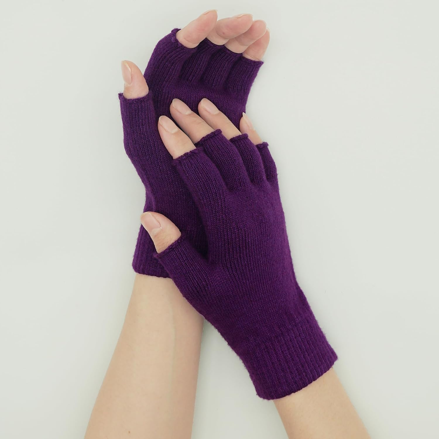 Cashmere Fingerless Gloves–Hand Warmers,Soft and Stylish Design Thermal Gloves for Cold Weather Everyday Use