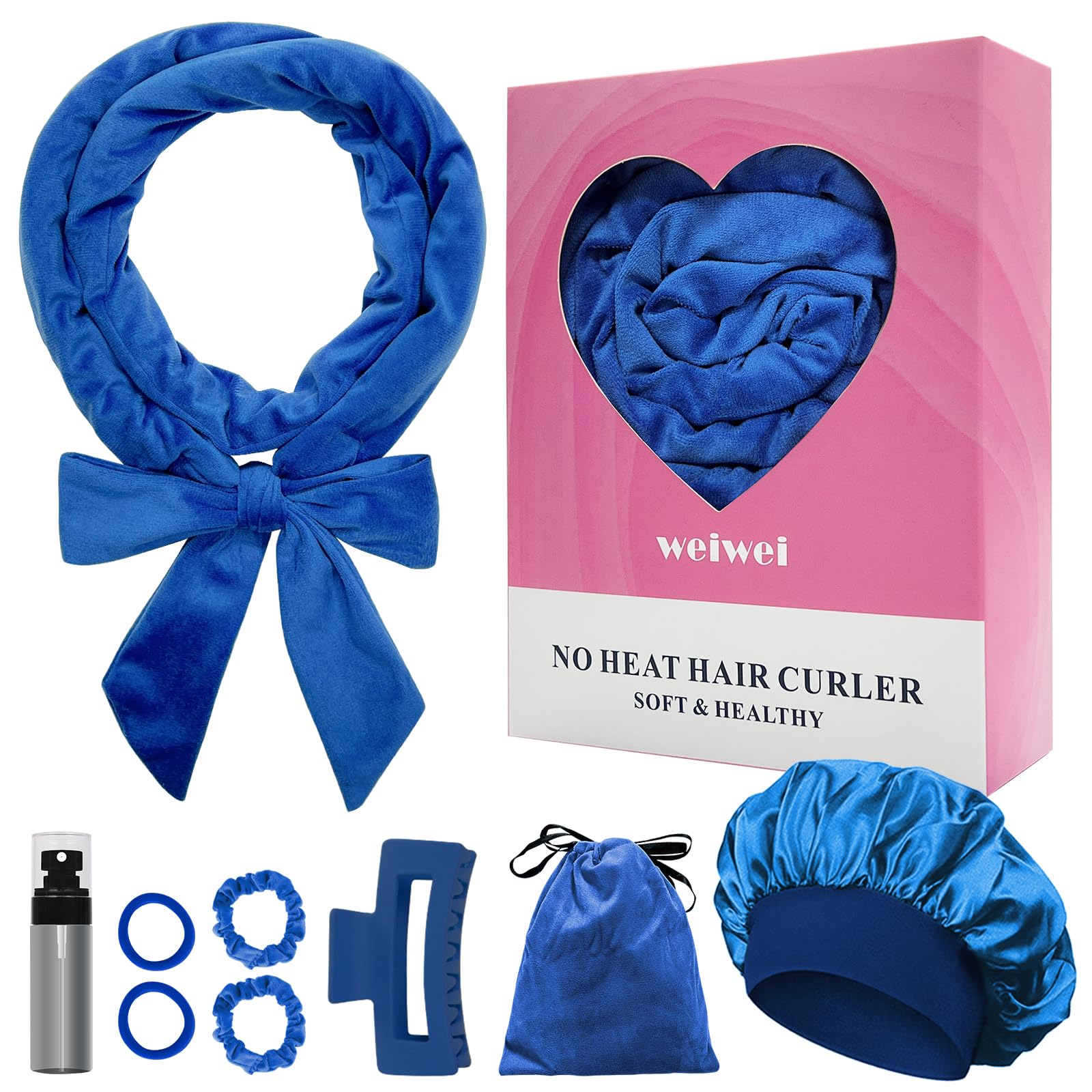 weiwei Lockenwickler Über Nacht, Samt Heatless Overnight Curls Band Locken ohne Hitze, 70