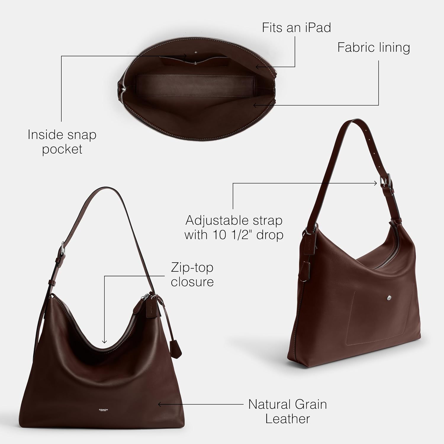 COACH mens Mott Messenger Bag - Image 3