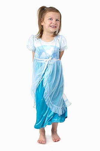 Vista 7 de Little Adventures Camisón de princesa de hielo con bata azul (6) Pijamas infantiles lavables a máquina sin purpurina, Azul