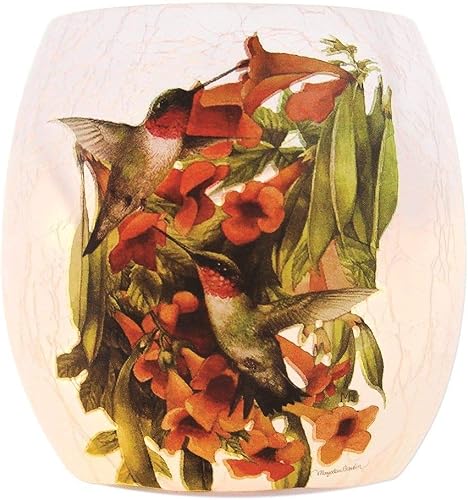 Stony Creek 3" Hummingbirds in Trumpet Vine Lighted Small Glass Jar, MBH9252, Multicolor