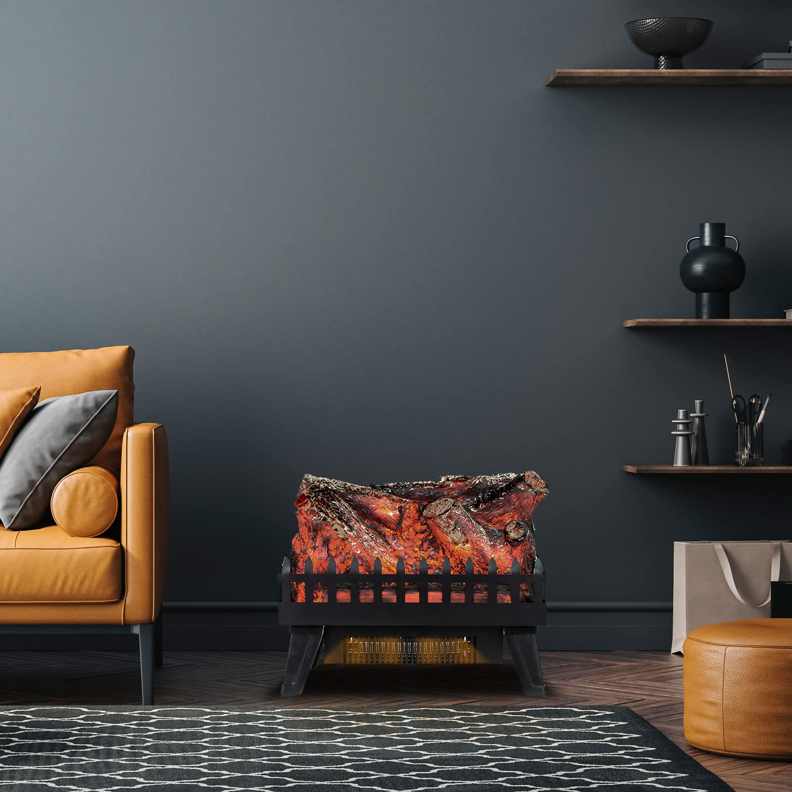 KEKAI Chimenea eléctrica Decorativa portátil Utah c/Calefactor 1950 w 47,5 x 22 x 40,36" Salud y Cuidado Personal