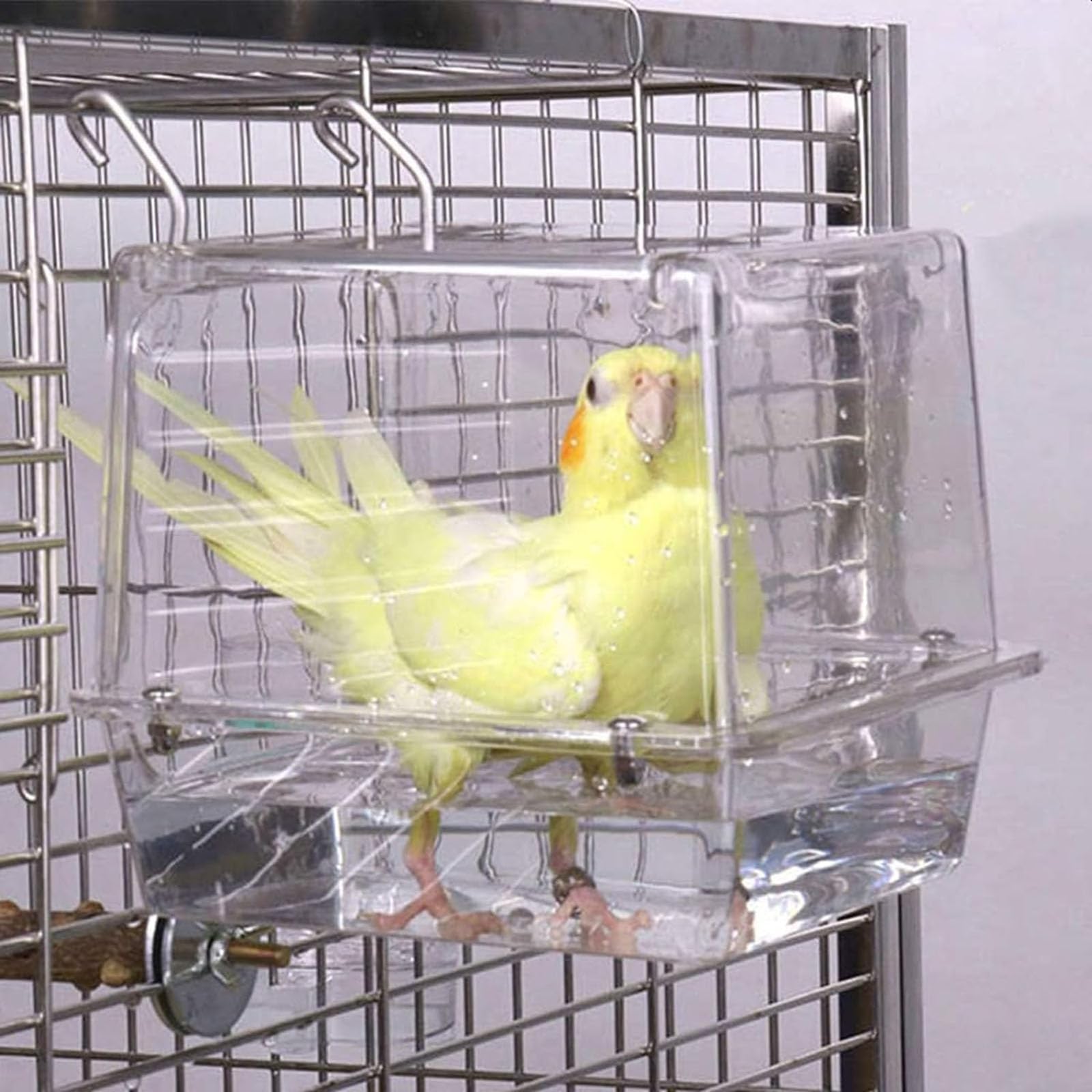 Vogel-Badewanne Vogelwanne Badehaus Vogel Dusche Badewanne Vogel Vogelbadekäfig Vogelbadehaus Nymphensittich