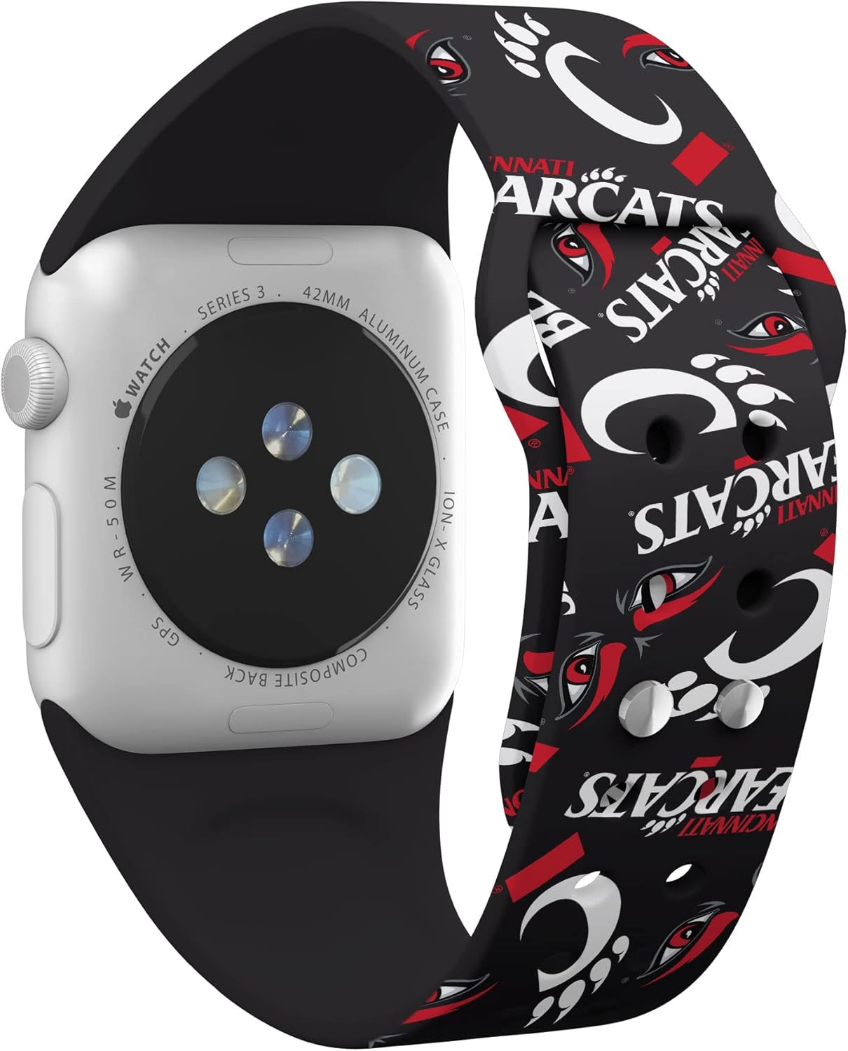 Affinity Bands Cincinnati Bearcats HD NCAA Watch Band Compatible with Apple Watch - All Series