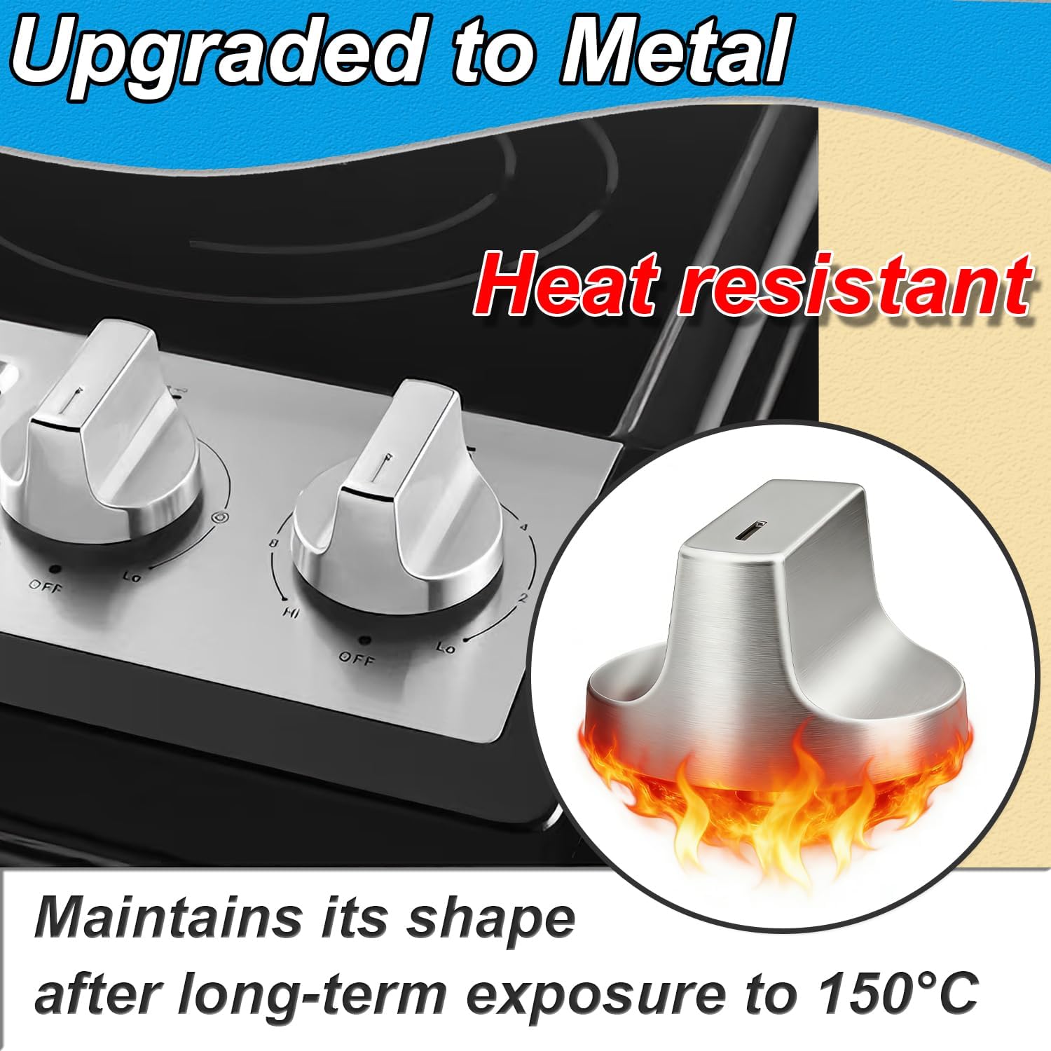 Upgraded Metar W11517331 for Whirlpool Electric Range Oven Knobs Replacements W10850027, W11117415, W11458840. Compatible wee515s0ls2;WEE515S0LZ0;WEE515S0LZ2;WEE745H0FS2;WEE745H0LZ1