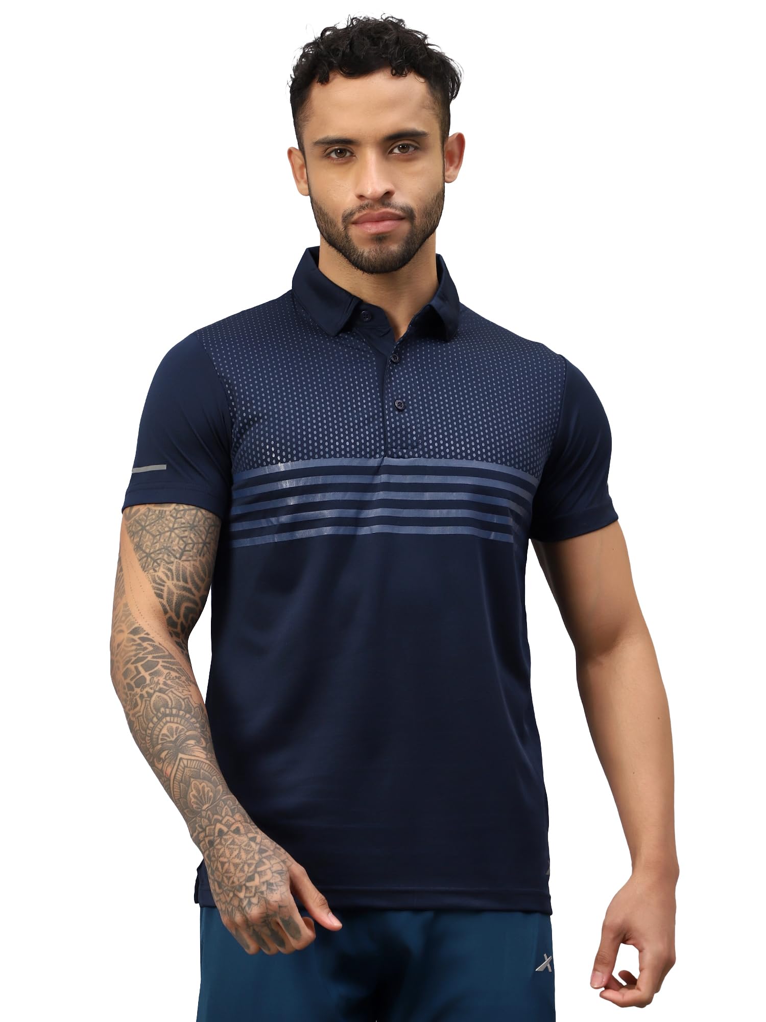 OMT-258 Men's Water Printed Polo T-Shirt