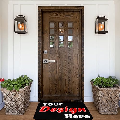 Miniatura 4 de Your Message Here - Tapete personalizado para puerta, tapete de puerta personalizado con parte trasera de goma antideslizante, divertidos tapetes de