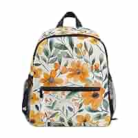 【more jude】Flower backpack Amazon.com | JUNZAN Cute Summer Orange Flowers Classic Kids