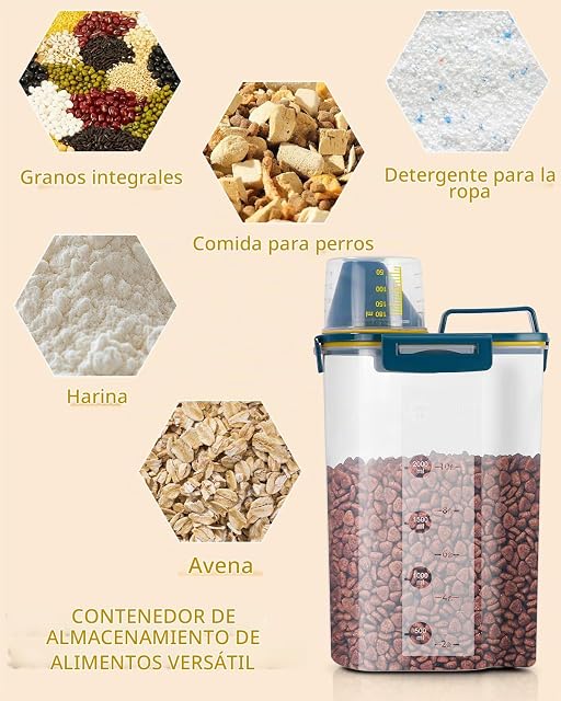 Foto 4 de 7 de Jutyum 2 Tarros de Almacenamiento de 3 L, Almacenamiento de Detergente, Organizador de Cocina