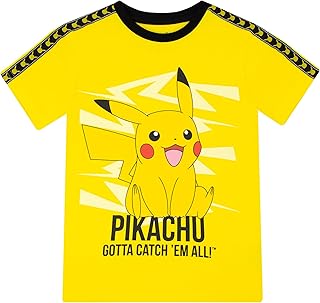 PokémonPokemon T-shirt | Pikachu T-shirt i bomull för pojkar | Kortärmad T-shirt för pojkar | 116-158 - Amazon Deal & Rabatt