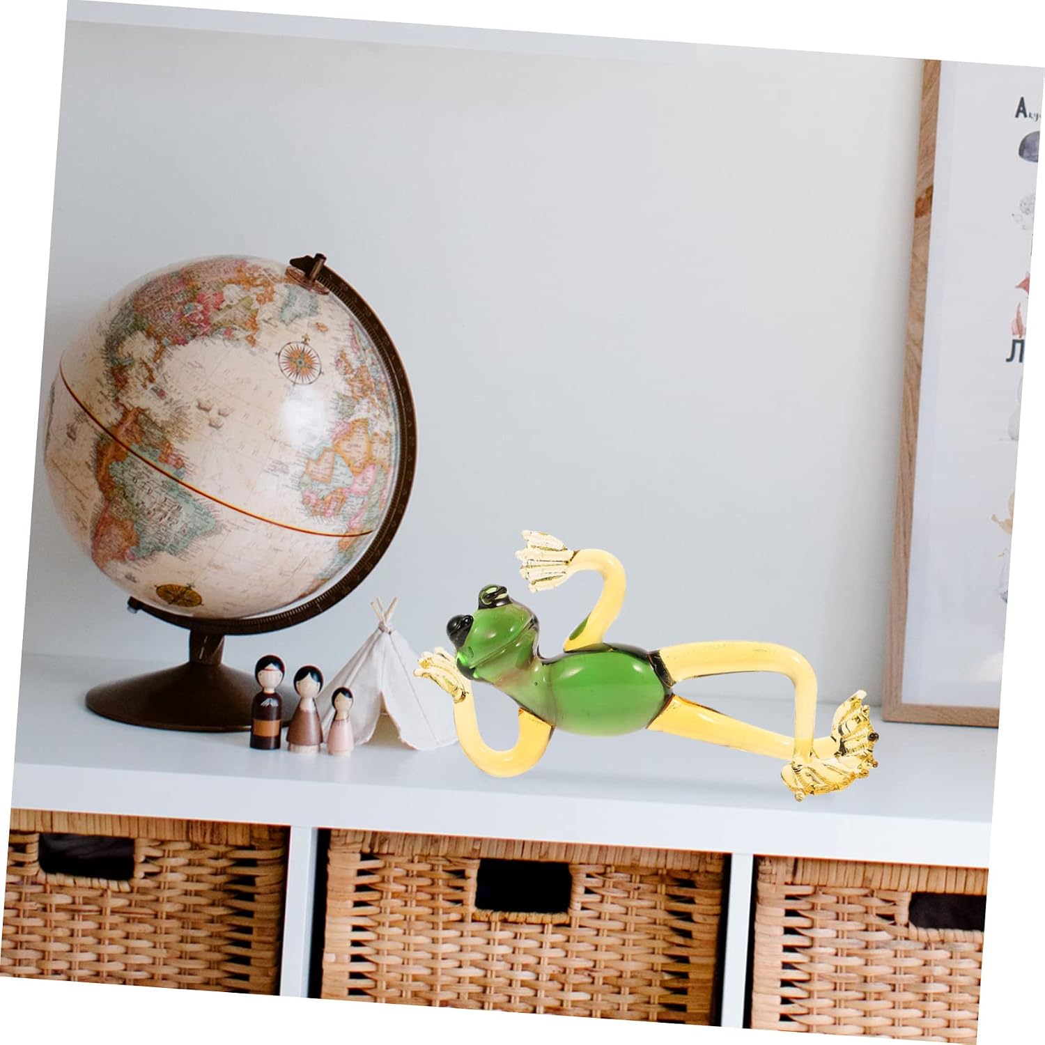 Garneck Cute Realistic Frog Crystal Ornament for Home Decor Xmas image 4