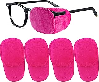 THSIREE 4 Pack Eye Patches for Kids, Medical Eye Patch Soft Eye Patch for Glasses Treating Lazy Eye Amblyopia Strabismus for Children, Pink