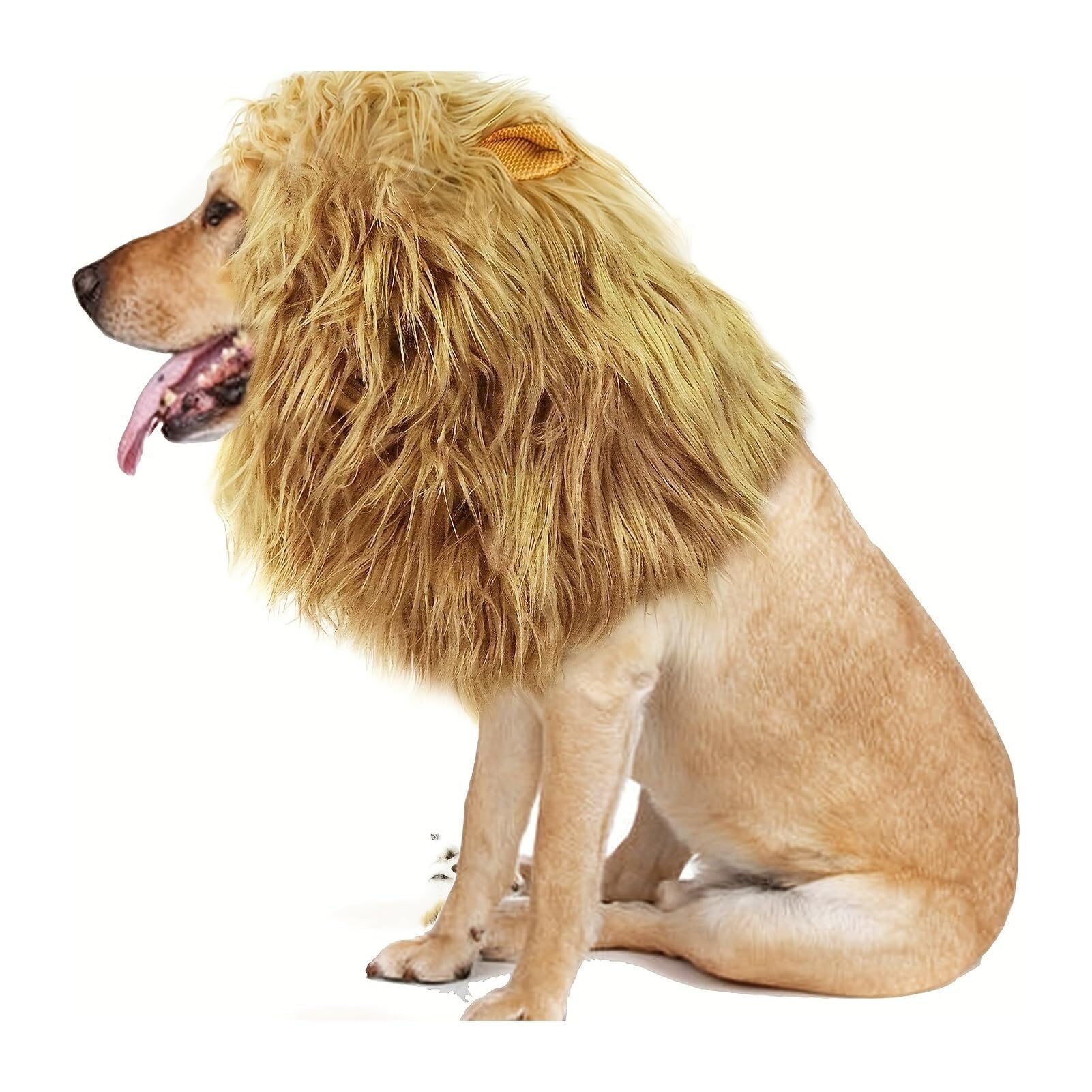 Black lion Mane for Dog, Lion Mane for Dog, lion mane costume for dog, Realistic Lion Mane Wig,Pet Clothes Adjustable lion Mane Costume for Dog with Ears for Medium and Large Dog Dress up (Color : Li