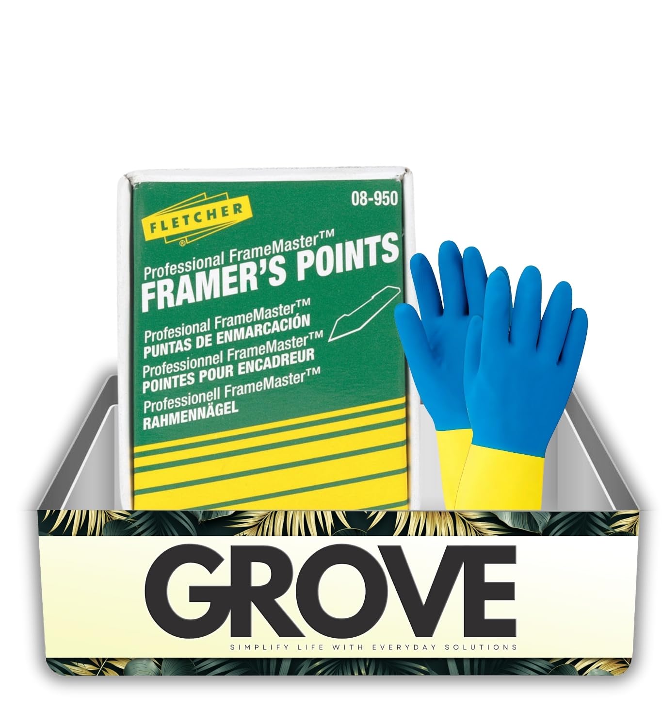 Puntos de acristalamiento Fletcher-Terry con guantes para marcos y reparación de ventanas