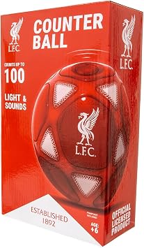 Smart Ball Liverpool Counter Ball For keepie uppies, SBCB1BNP-LFC Football, With lights and Sounds, Red & White, One Size