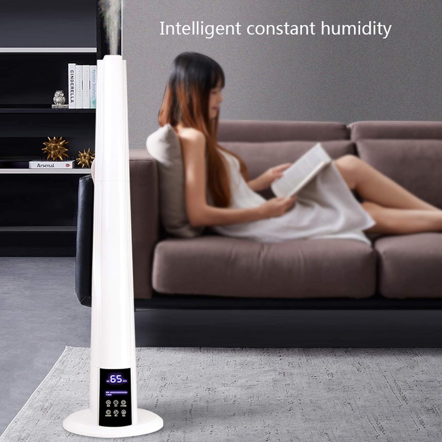 Humidifier 5.5L Top Fill Humidifiers Quiet Essential Oils Diffusers Ultra Humidifier with Remote Control Waterless Auto Off Air Humidifier for Large Room Home Air Vaporizer