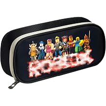Pencil Case for Girls Boys, School Pencil Case for Kids, Large Capacity Balck Canvas Pen Bag with Zipper Multi-Slot, Back to School Supplies Stationery Organizer, Birthday Easter Gift