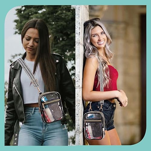 Miniatura 2 de Bunnychill Bolsa transparente aprobada para estadios, bolsa cruzada transparente para mujer, bolsas transparentes para estadios para eventos