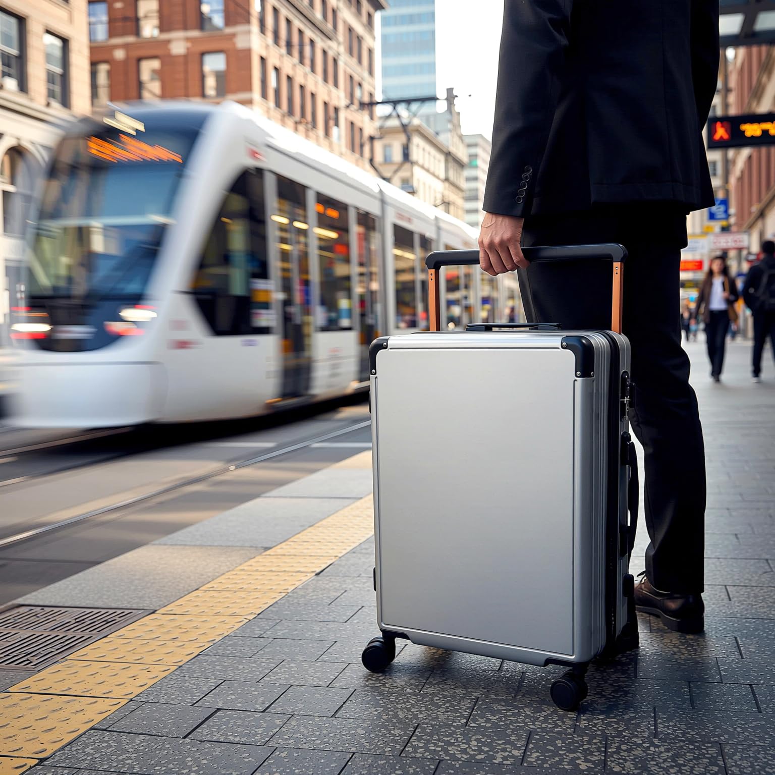 3 Piezas Juego Maletas de Viaje - con Cierre de Combinación y Asa Telescópica de Versión Mejorada, Cabina ABS con Ruedas 360° y Porta-Tazas Práctico, para Viajes Familiares, Vacaciones y Trabajo