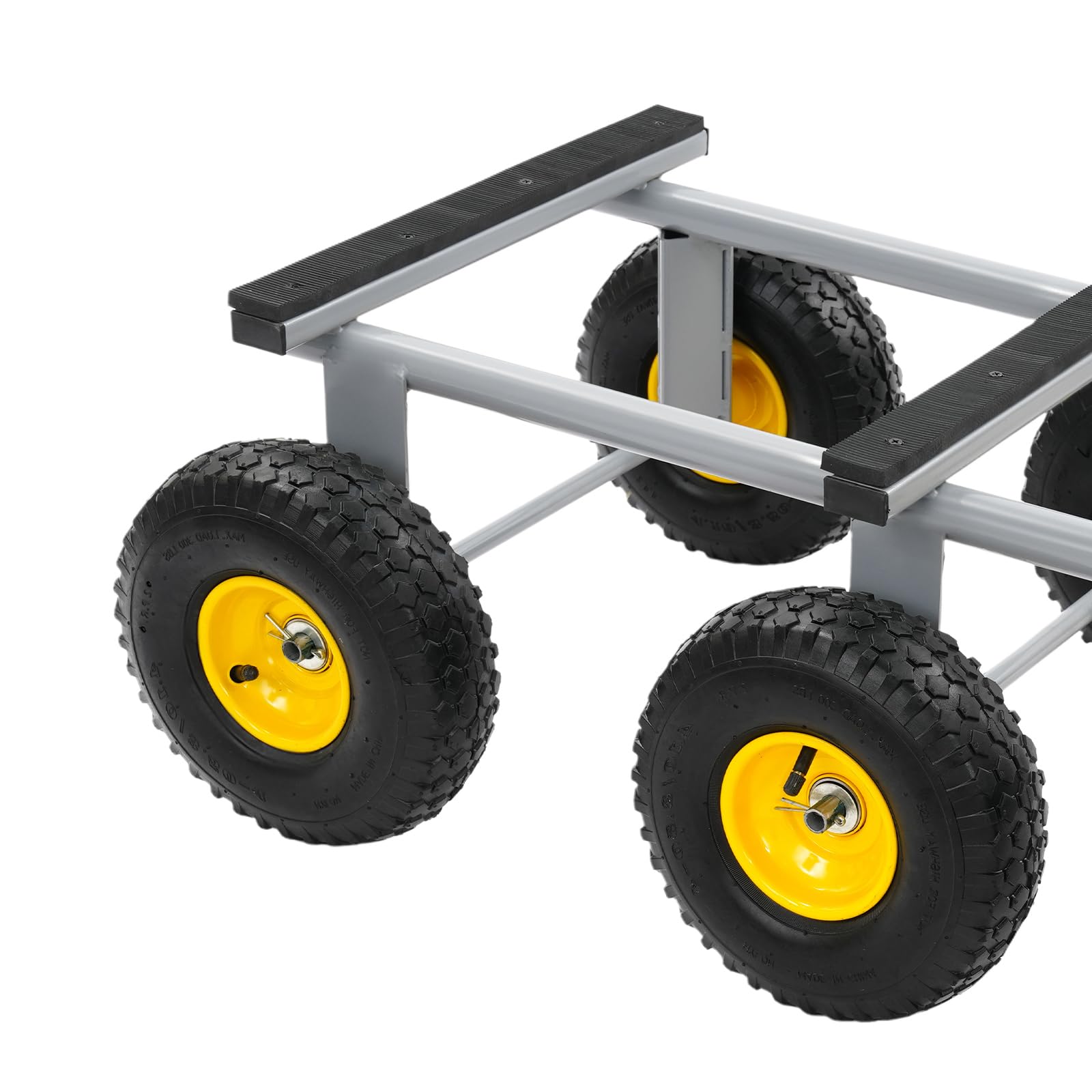 Carro de transporte de 6 ruedas, 1200 libras, carga pesada, carretilla de transporte, neumáticos de aire, carro multifunción, 101,6 x 55,7 cm