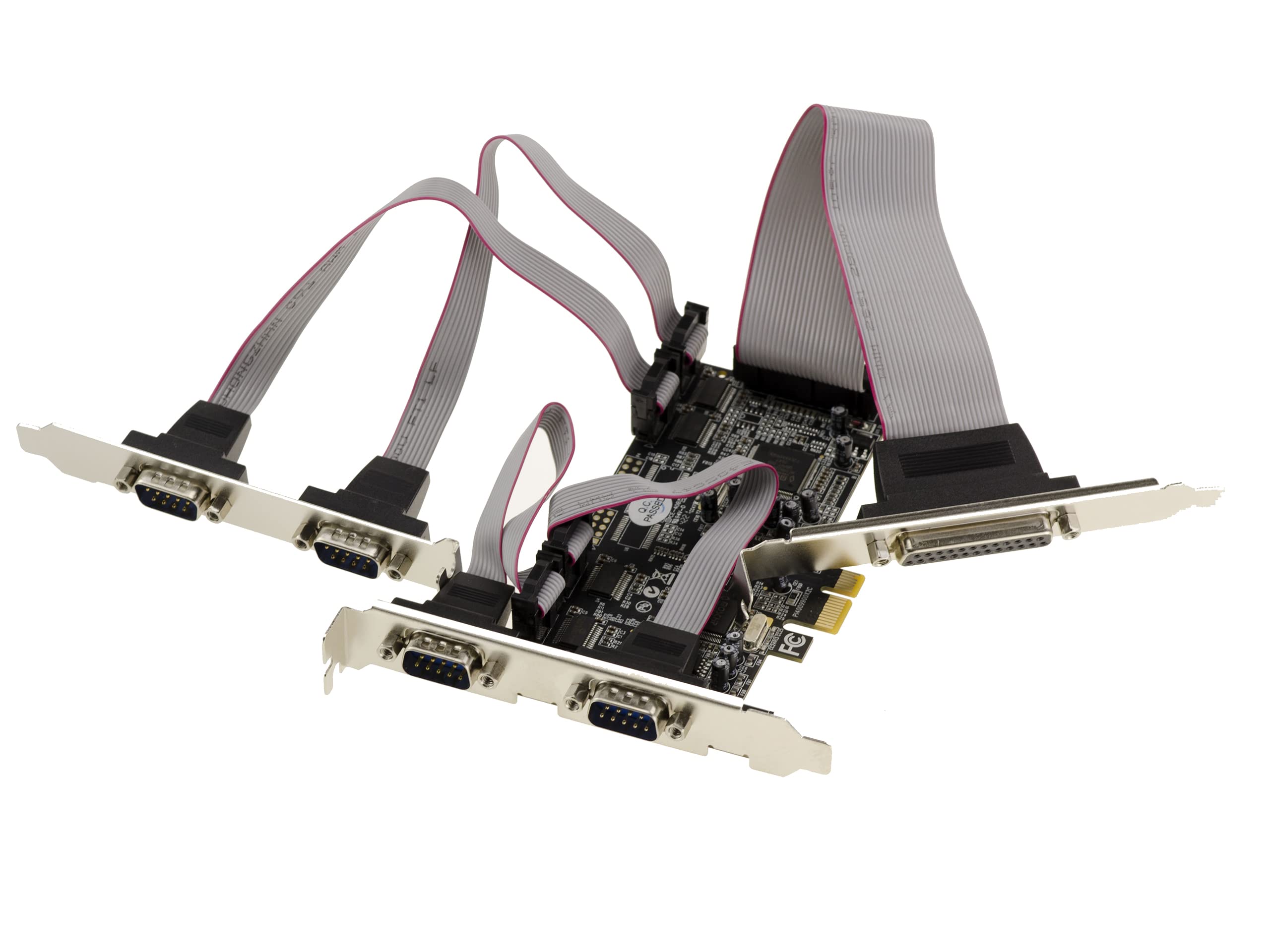 KALEA-INFORMATIQUE Carte PCIe LPT + 4 COM RS232 Moschip | Carte PCIe LPT plus 4 ports RS232 avec Moschip MCS9900 MCS9922