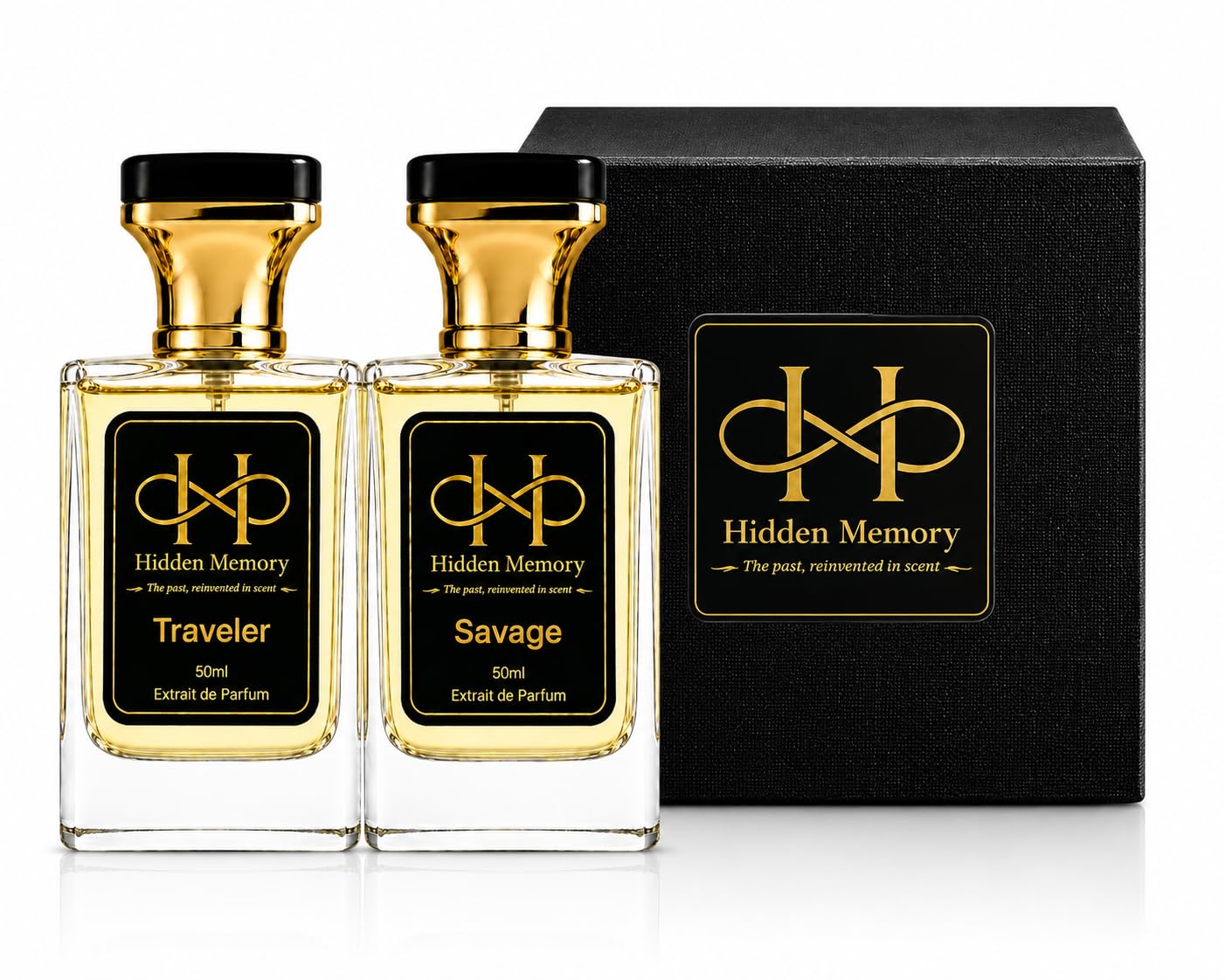 Hidden Memory Perfume Set of 2 – Traveler & Savage | Long Lasting Luxury Fragrance | Extrait de Parfum 50ml Each | Premium Gift Combo for Men & Women-image-32
