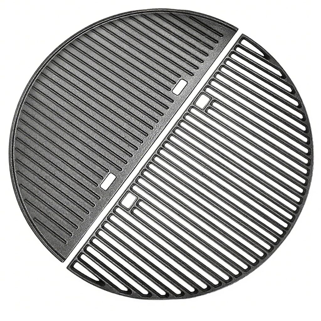 Cmanzhi Cast Iron Reversible Griddle Pan for Kamado Joe & Weber Summit Charcoal Grills, 24 Inch, Round, C6N993