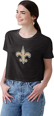 FOCO Men's NFL Team Logo Ladies Fashion Crop Top Shirt