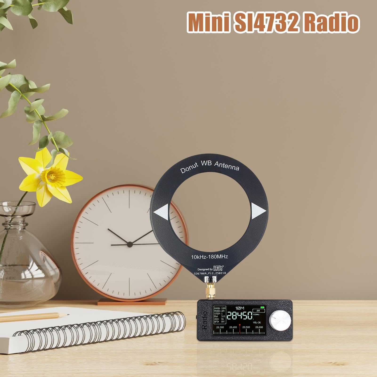 Receptor de radio HAM Radio Master, tamaño de bolsillo, pantalla IPS de 1,9 pulgadas con antena, pantalla HD, compacto para viajes a casa al aire libre